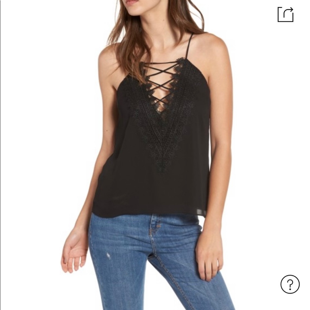 WAYF posie strappy camisole, black ✨